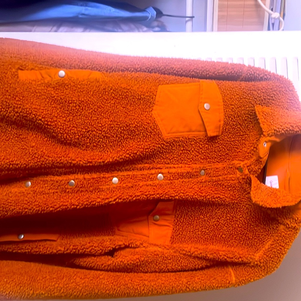 Orange puff jacket